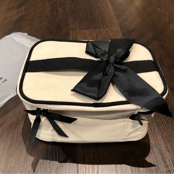 Black and White Cosmetic Bag with Bow by Hallmart Collectibles - Picture 10 of 10